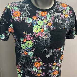 PacSun Floral Black T-Shirt
